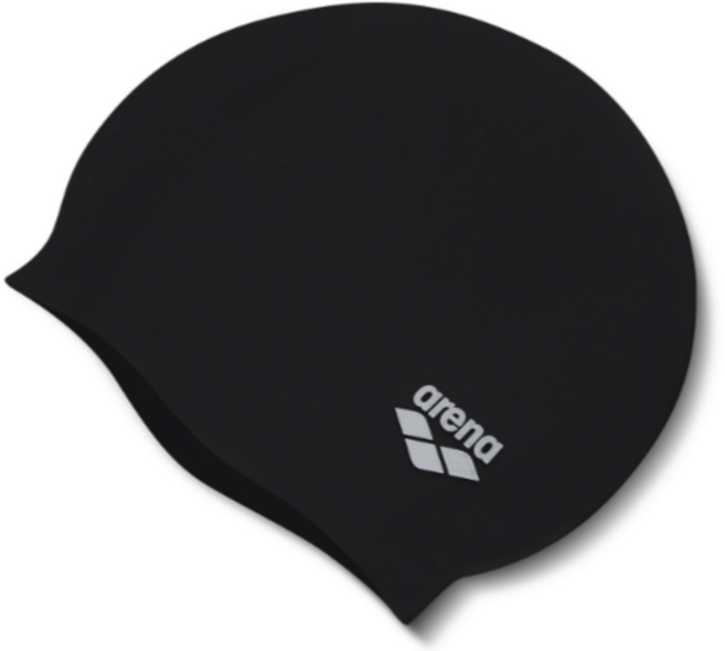 아레나 실리콘수모 플레인 수영모 AC01, 블랙, 1개