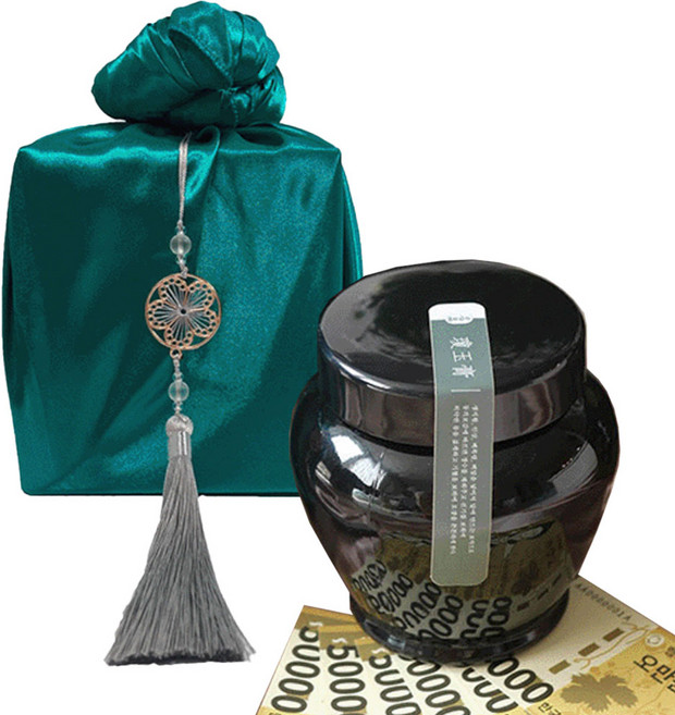 SANS 돈옥고 반전 용돈 항아리 부모님 선물, 1개, 그린실버 + 쇼핑백