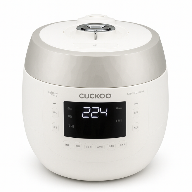 쿠쿠 블랙스톤 10인용전기밥솥, 그레이스 화이트, CRP-R1095FGW
