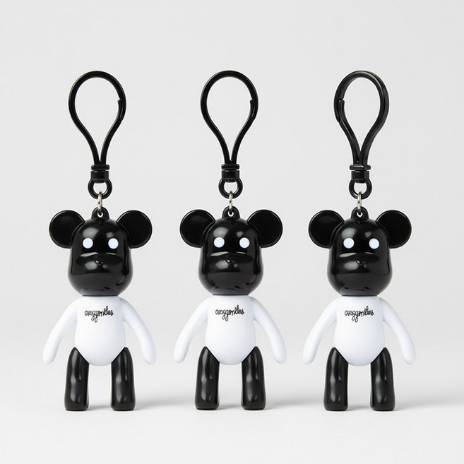 루타미 누아 베어 버디 키링 3개세트, 3개, 블랙