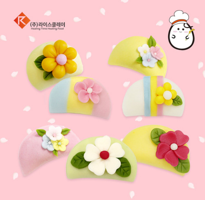라이스클레이 쌀이랑놀자 꽃반달떡 실속형 1인세트, 1세트