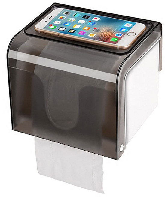 무타공 심플 부착식 휴지걸이 화장실, 단품, 1개