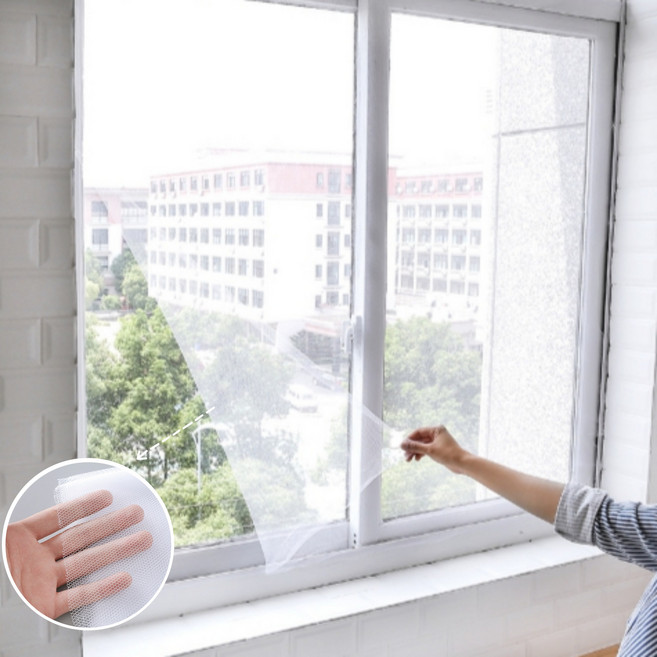 집공감 붙이는 창문 방충망 셀프 설치 모기장 초미세 먼지 모기 방충망 교체용, 화이트(1+1)