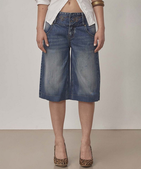[국내정품] 스컬프터 Vine Half Denim Pants Mid Blue 113901