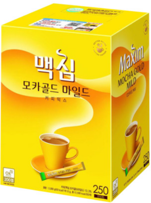 맥심 모카골드 250t(250T X 4EA, 12g, 250개입, 4개