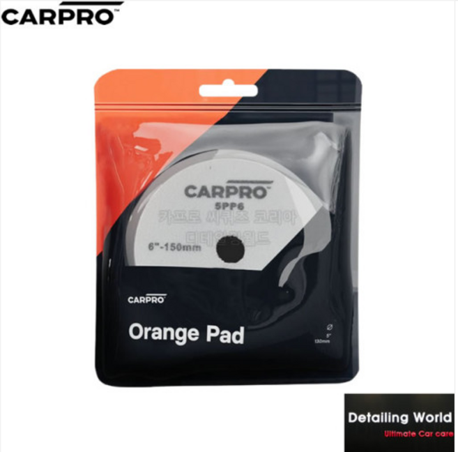 카프로 오렌지 패드 스폰지 폼 패드 3인치 유막제거 픽시적용가능패드 초중벌 광택, 1개