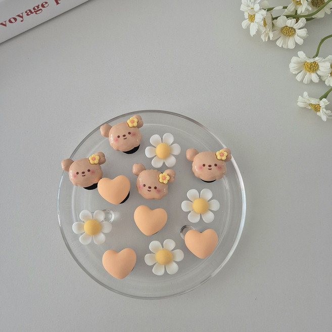 푸들 데이지 12P 파츠 세트 말티푸 푸들 꽃