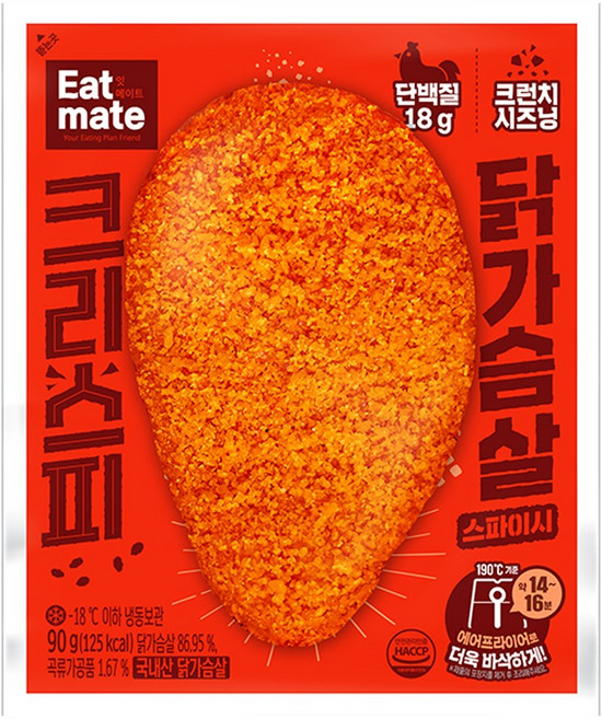 [랭킹닭컴] 잇메이트 크리스피 닭가슴살 스파이시, 90g, 20개
