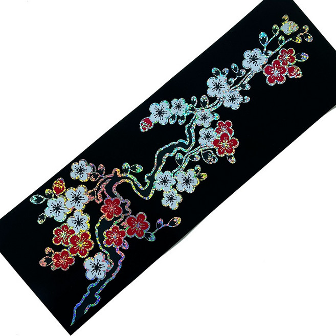 차량 매화 매화꽃 장구 포인트 스티커 소형 (37*12cm), 1개