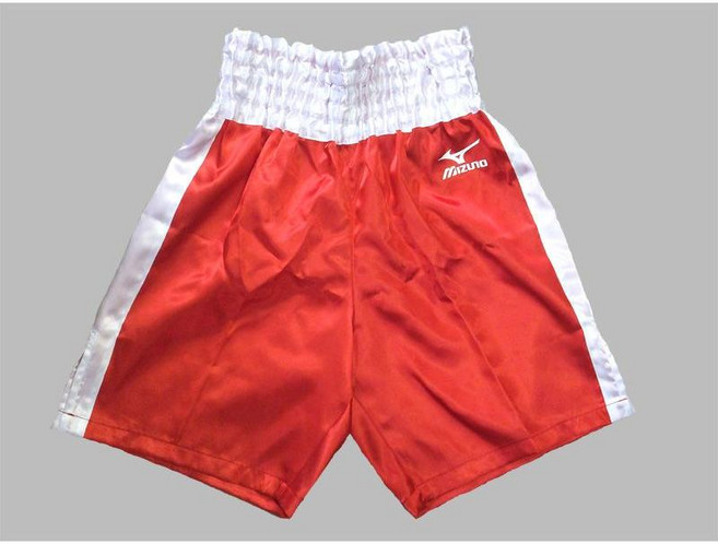 미즈노 새틴 복싱 팬츠 레드 화이트 (일본직배송)