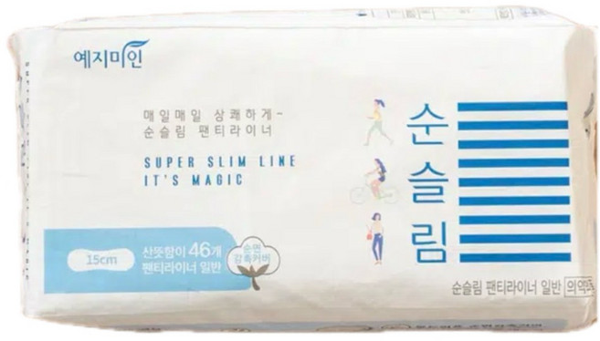 예지미인 순슬림 팬티라이너 일반 46개입, 5개