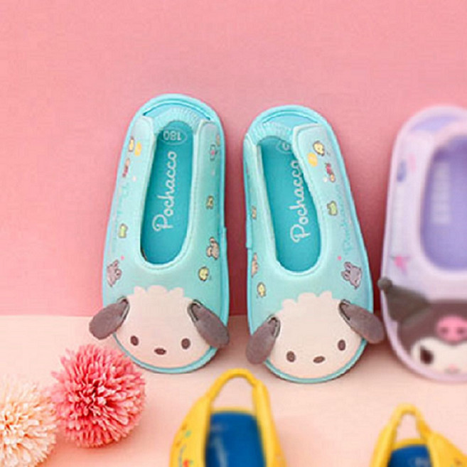 산리오 캐릭터 포차코 민트 미끄럼 방지 덧신 실내화