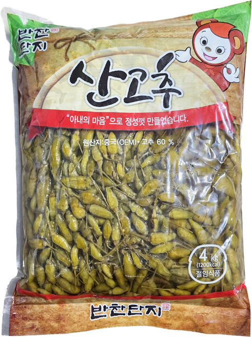 반찬단지 산고추 절임, 4kg, 1개