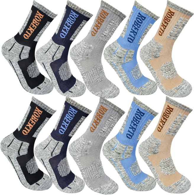 로베르토 이중쿠션 프리미엄 등산양말, 10개, 혼합색상