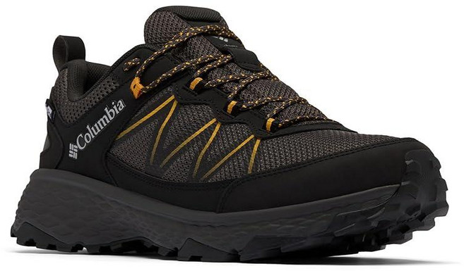 컬럼비아 남성용 스트라타 트레일 로우 하이킹화 코도반/골든 옐로우 159221, 14, 블랙/로우 허니