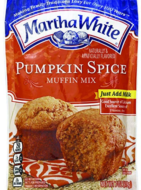 펌킨 스파이스 마사 화이트 펌킨 스파이스 맛 머핀 믹스 7온스 (12개 팩) 펌킨 스파이스 마사 화이트 펌킨 스파이스 맛 머핀 믹스 7온스 (12개 팩), 1개, 198g, 1개입