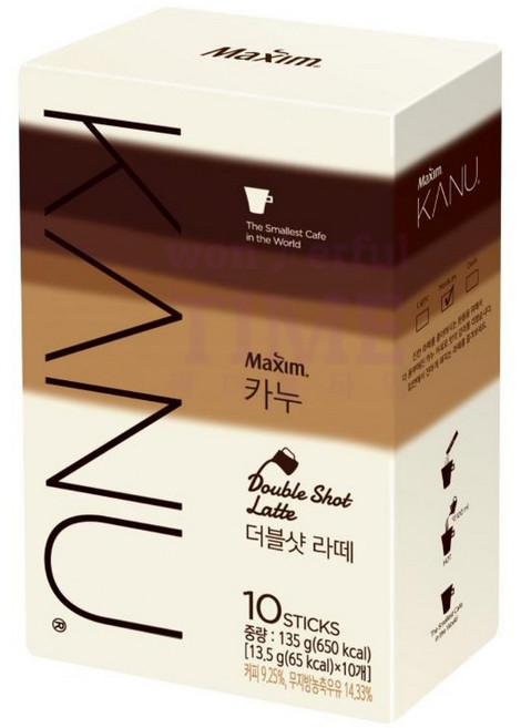 맥심 카누 더블샷 라떼, 13.5g, 40개입, 1개