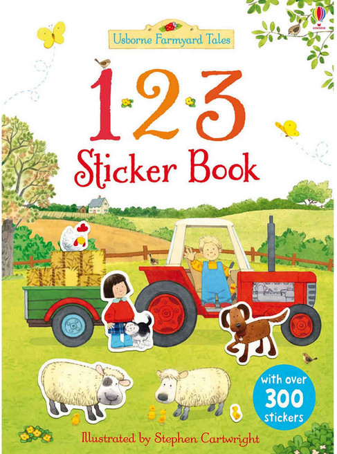 Usborne Stickers Book 123 農場故事主題貼紙書 超過300張貼紙 幼兒數字啟蒙