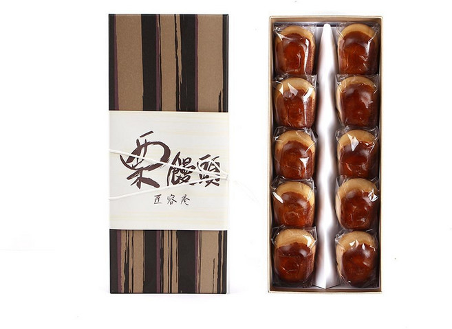 [옵스] 밤만주 세트 (10EA) 국산 밤 밤앙금 수제 선물용 밤만쥬, 400g, 1개