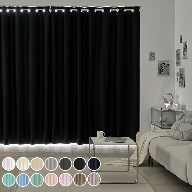 데시뉴 뉴노멀 고밀도 빛차단 암막커튼 1장 아일렛형