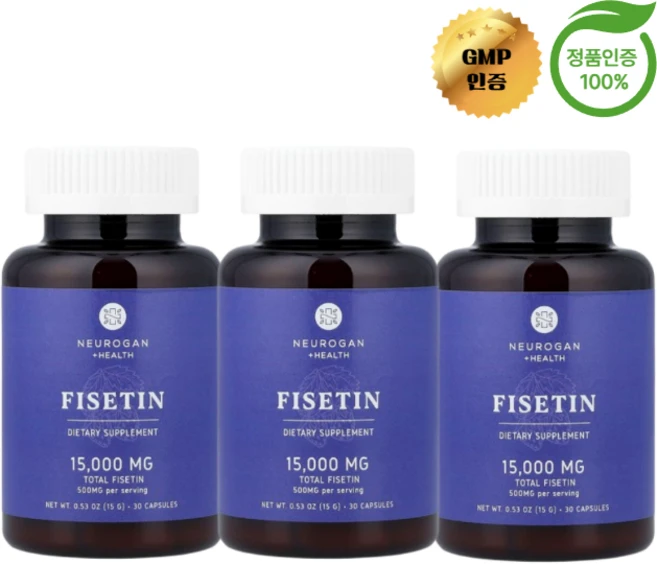 2+1 뉴로간 헬스 피세틴 500mg 캡슐 30정, 3개 - 쿠팡