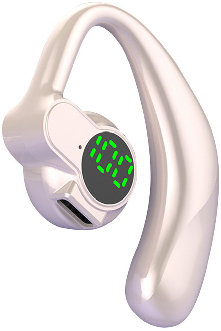 골전도보청기 노인보청기 소리증폭기 무선 헤드폰 핸즈프리 노이즈 캔슬링 회전식 스포츠 디지털 디스플레이 이어폰 싱글 이어 후크 블루투스 5.4, [02] colour of skin, 1개