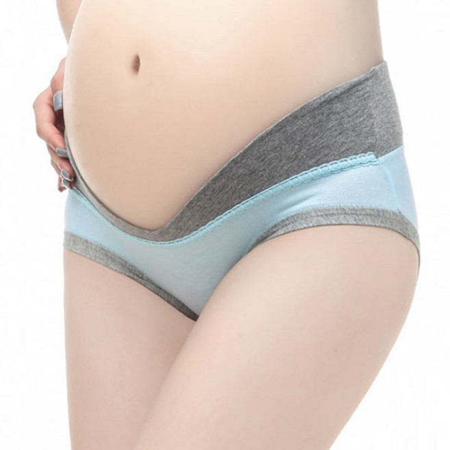 마더라이크 임산부 배색골반팬티 임신출산 면 빅사이즈 속옷 0815