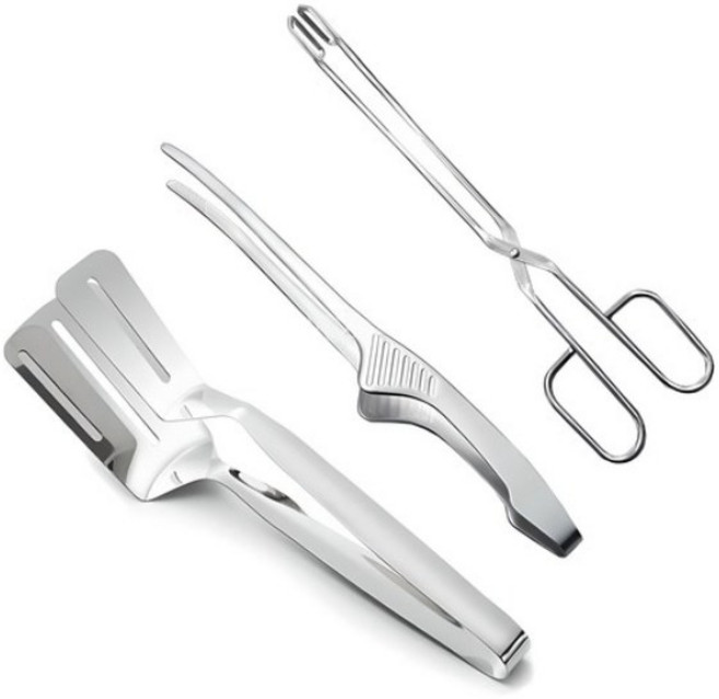 인블룸 스텐 가위형 집게 + 양면 뒤집개 + 핀셋 고기집게, 기본구성, 2세트