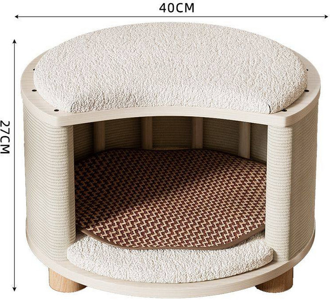 猫咪睡袋冬季保暖防寒猫窝封闭式安全感大号被窝睡眠隧道猫床拖鞋, 1개, 업그레이드 사계절 화이트 양털