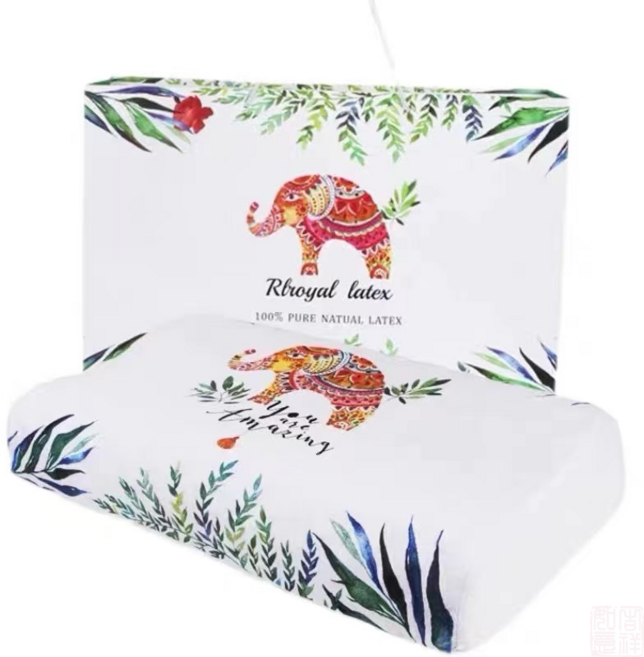 KAWASIMA 1+1 우유베개 굴곡형 라텍스 베개 집들이선물 부모님 선물, 1개