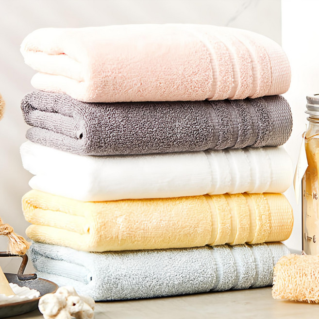 소프트터치 라인보더 호텔수건 150g 30수 면사, 색상혼합, 5개