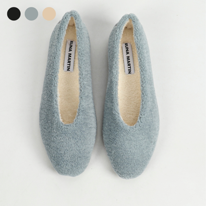 페조 여성 플랫슈즈 털 단화 겨울 방한화 PZLPFR17-1