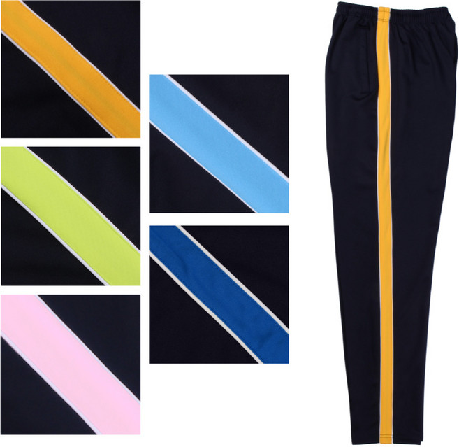 [샤이안스포츠] 네이비바탕 (양옆흰선) 와이드선 바지 학교 체육복 바지 트레이닝복