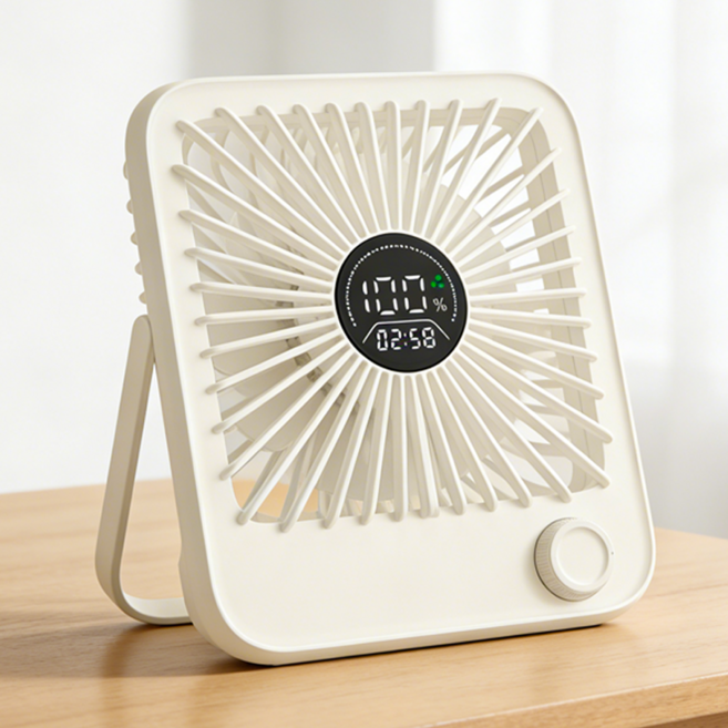 Ambition 탁상용 무선 휴대용 선풍기, C베이지, sk-102