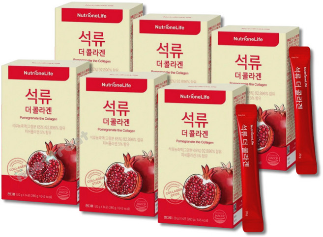 뉴트리원 석류 더 콜라겐 14p, 280g, 6개