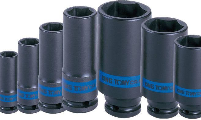 KINGTONY 킹토니 1/2 육각 임팩소켓 롱복스알 블랙 8-46MM 4435M
