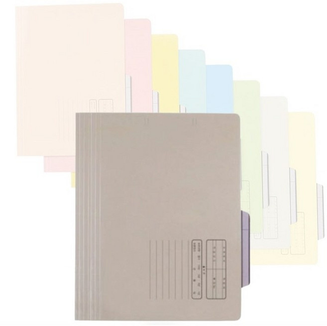 오피츄 a4 책철별매 코팅 컬러문서보관화일 F193-7, 10개, 회색