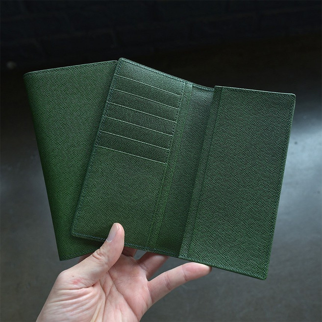 어버너 남자 장지갑 사피아노 소가죽 컬러 배색