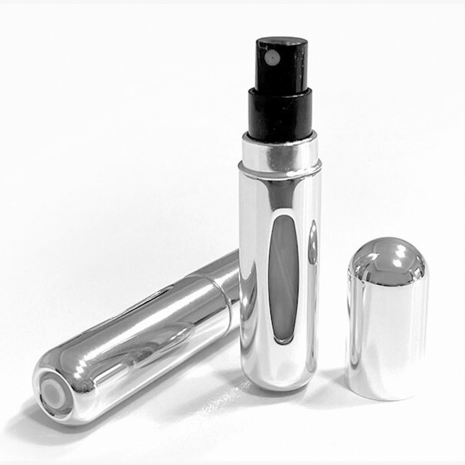 알퍼퓸 5ml 글로시실버 5개 휴대용 스프레이 향수 공병, 실버 5ml