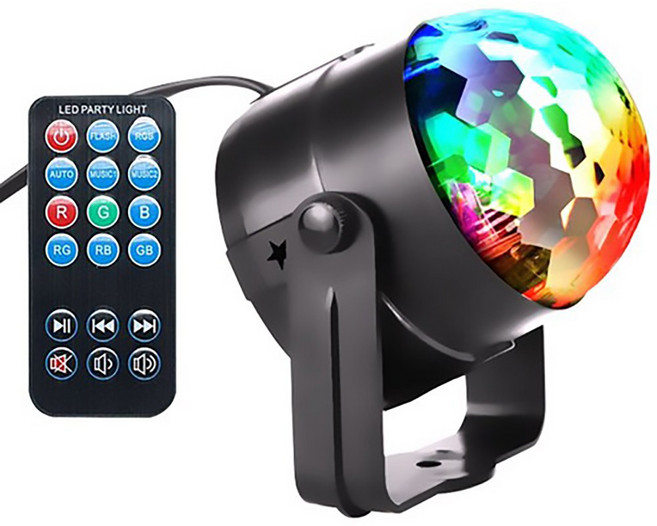 사운드판다 LED 미러볼 M-101 소형 조명, 혼합색상