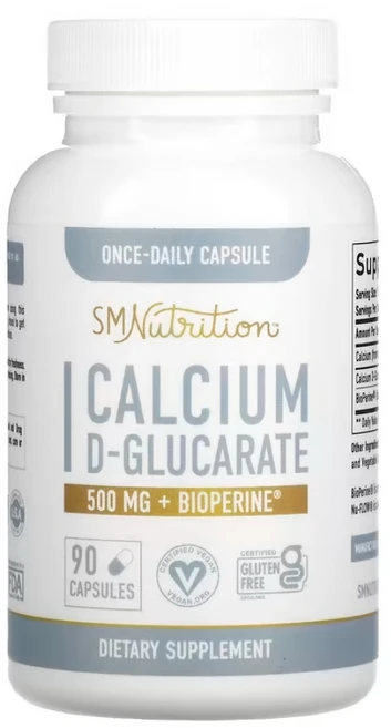 SMNutrition 칼슘 d-글루카레이트 플러스 바이오페린 500mg 캡슐 90정, 2개 - 쿠팡