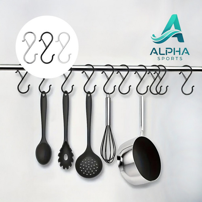 알파 S후크 다이아몬드 걸이형 안전버클 고강도, 16개, 화이트