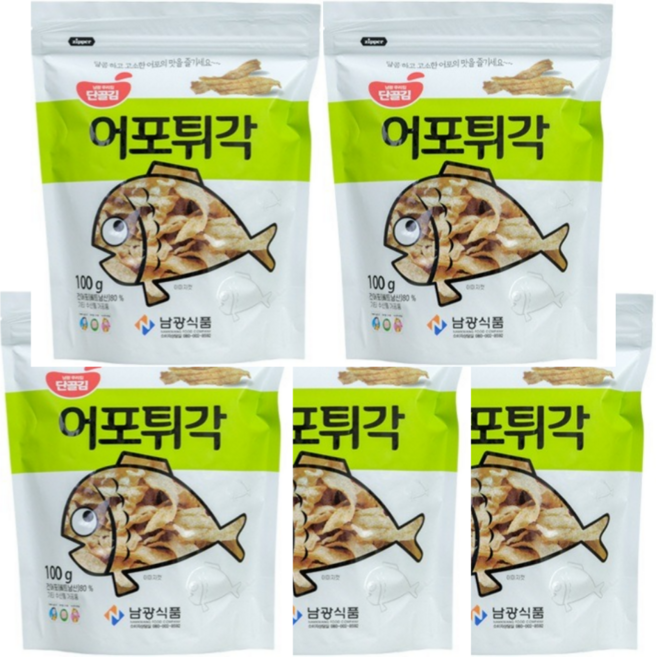 (남광식품)달콤하고 고소한 어포튀각 100g 맛나요, 5개