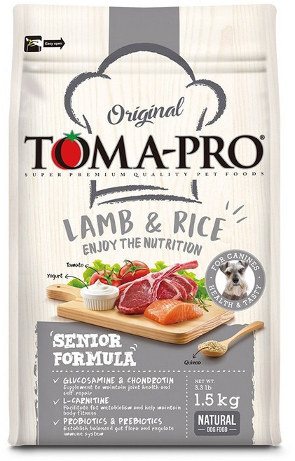 TOMA-PRO 優格 高齡犬羊肉配方 高纖低脂, 羊+米, 3kg, 1個