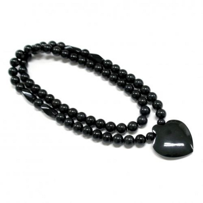 없음 건강목걸이 귀사문석 하트 옥목걸이, 1개