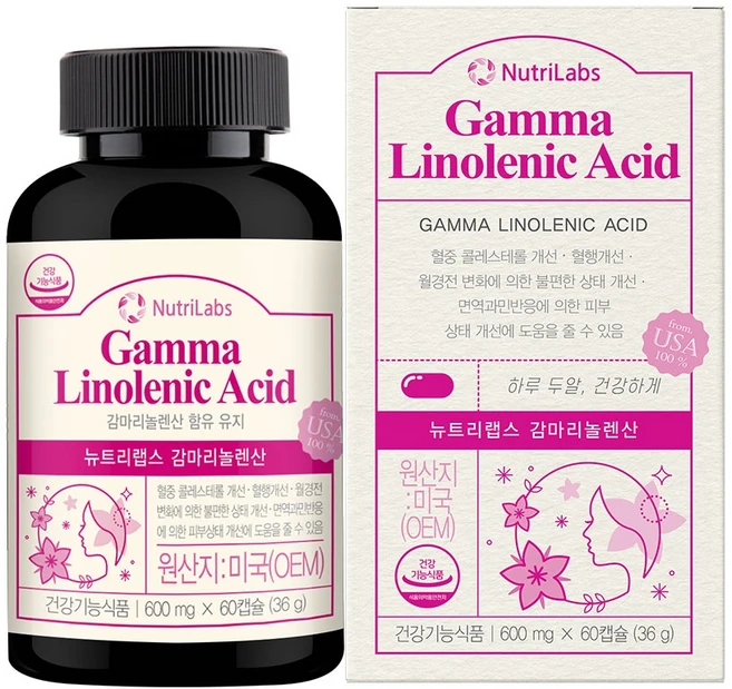 감마리놀렌산 보라지유 혈행개선제 2통 보라지꽃종지유 효과 여성건강도움 월경전 불편함 개선 영양제, 60정, 2개 - 쿠팡