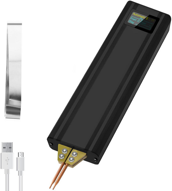 프리라이프 - 휴대용 스폿 용접기 충전식 소형 전기 용접기 18650 배터리 용접 LED 디스플레이, 1개, BH567