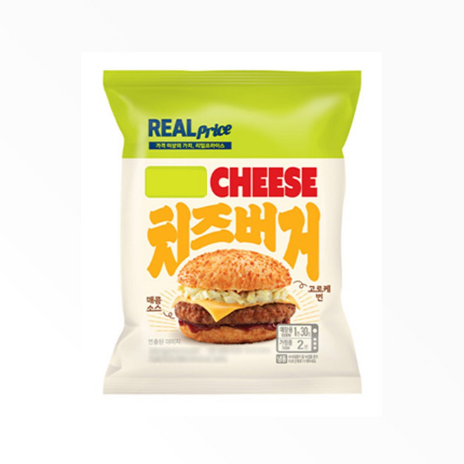 리얼프라이스 치즈버거, 180g, 6개