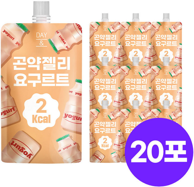 데이앤 2칼로리 곤약젤리 요구르트, 150g, 20개