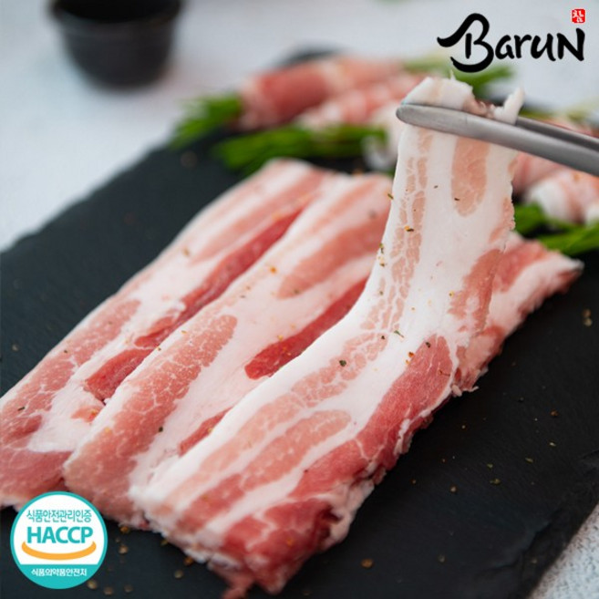 [씨유웰] 참바른한돈 프리미엄 국내산 냉장 삼겹살 2kg(대패3미리) 바른재료 바른위생, 1개, 2kg